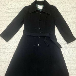 Lapica Vintage Womens Wool Tie Waist Coat sz 4 P